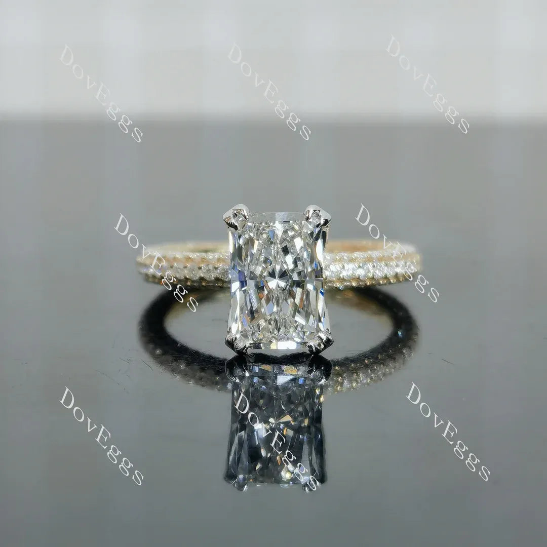 My promise pave 3/4 eternity engagement ring semi-mount only(Exclusively to DovEggs Stones)