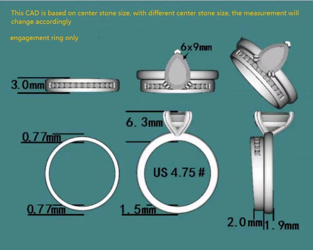 Doveggs solitaire engagement ring semi-mount only(Exclusively to DovEggs Stones)