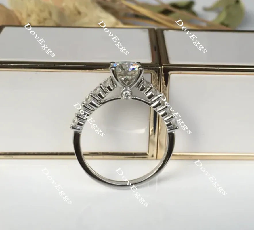 Doveggs vintage side stones engagement ring semi-mount only(Exclusively to DovEggs Stones)