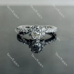DovEggs vintage pave halo engagement ring only semi-mount only(Exclusively to DovEggs Stones)