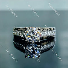 Doveggs channel set engagement ring only semi-mount only(Exclusively to DovEggs Stones)