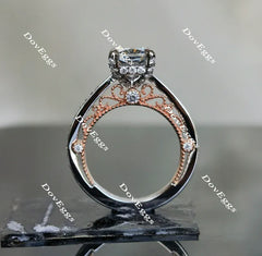 Aubree’s half eternity pave engagement ring only semi-mount only(Exclusively to DovEggs Stones)