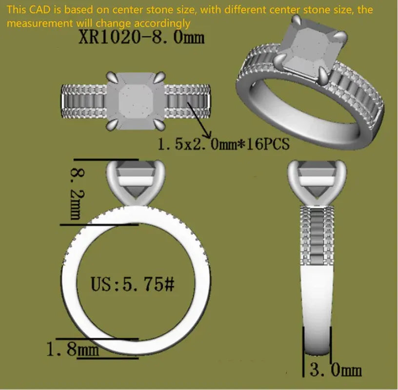 Doveggs half eternity channel set pave engagement ring only semi-mount only(Exclusively to DovEggs Stones)