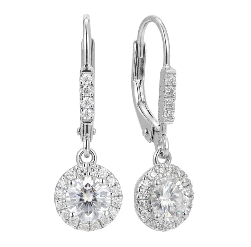 Doveggs halo drop earrings only semi-mount (Exclusively to DovEggs Stones)