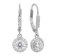 Doveggs halo drop earrings only semi-mount (Exclusively to DovEggs Stones)