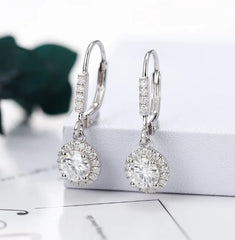 Doveggs halo drop earrings only semi-mount (Exclusively to DovEggs Stones)