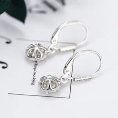 Doveggs halo drop earrings only semi-mount (Exclusively to DovEggs Stones)