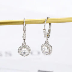 Doveggs halo drop earrings only semi-mount (Exclusively to DovEggs Stones)