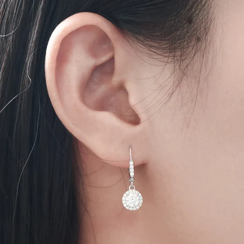 Doveggs halo drop earrings only semi-mount (Exclusively to DovEggs Stones)