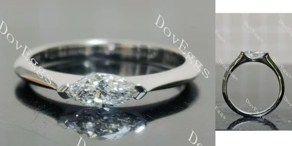 Doveggs solitaire engagement ring only semi-mount only(Exclusively to DovEggs Stones)