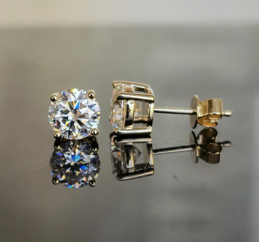 Doveggs solitaire stud earrings only semi-mount (Exclusively to DovEggs Stones)