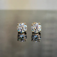 Doveggs solitaire stud earrings only semi-mount (Exclusively to DovEggs Stones)