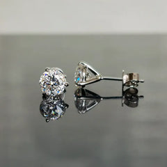 Doveggs solitaire stud earrings only semi-mount (Exclusively to DovEggs Stones)