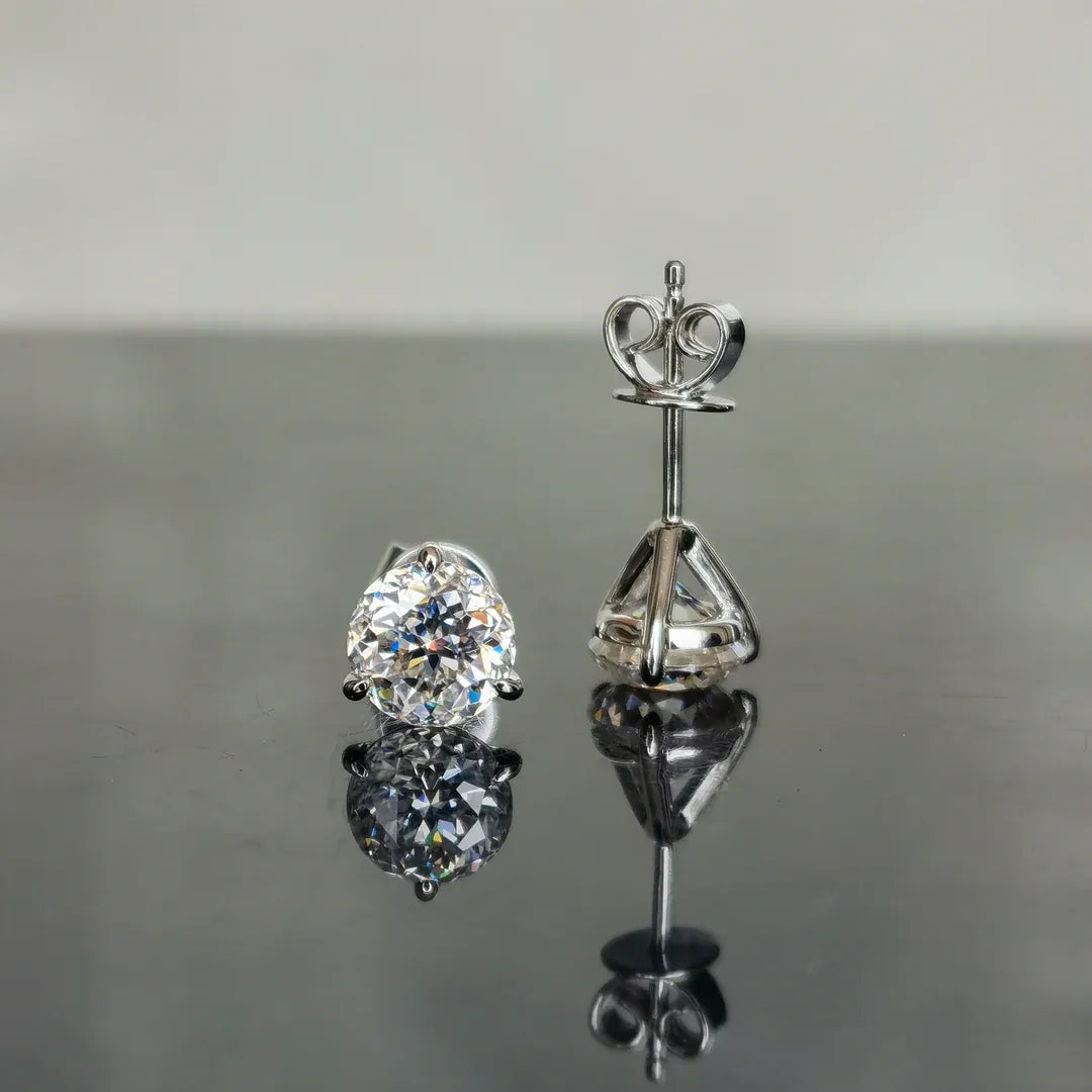 Doveggs solitaire stud earrings only semi-mount (Exclusively to DovEggs Stones)