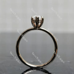 Doveggs Marquise Modified H&A cut solitaire moissanite engagement ring