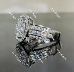 Doveggs half eternity moissanite/lab grown diamond wedding band-3.2mm band width