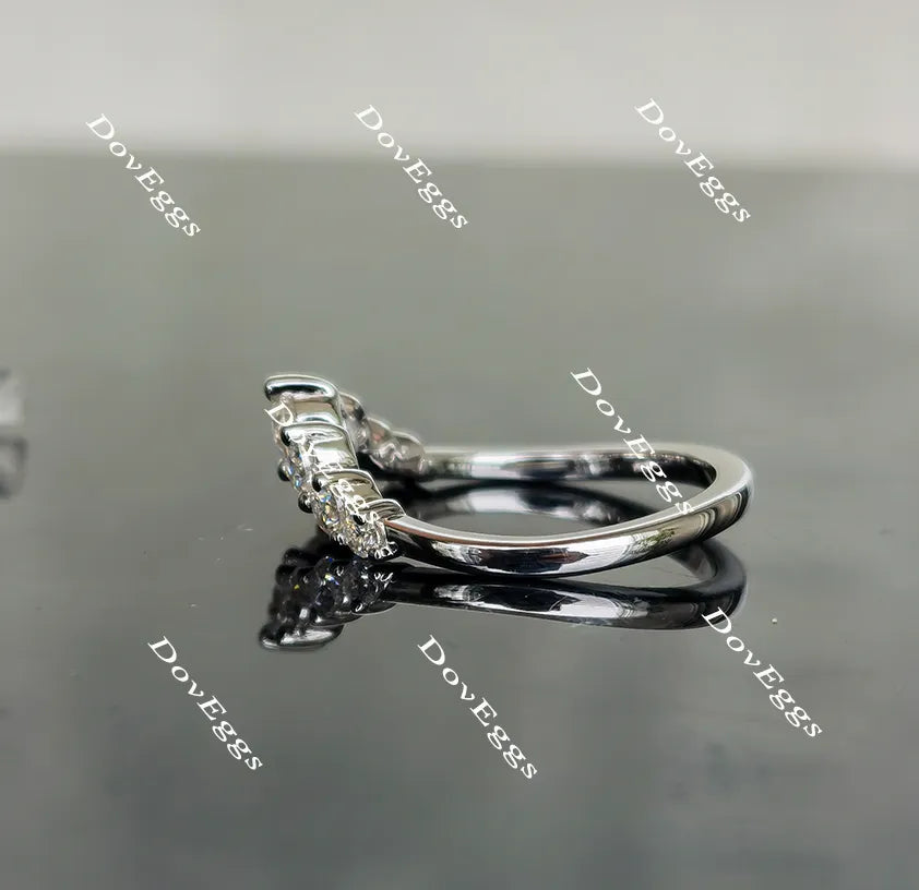 Doveggs halo colored moissanite engagement ring only