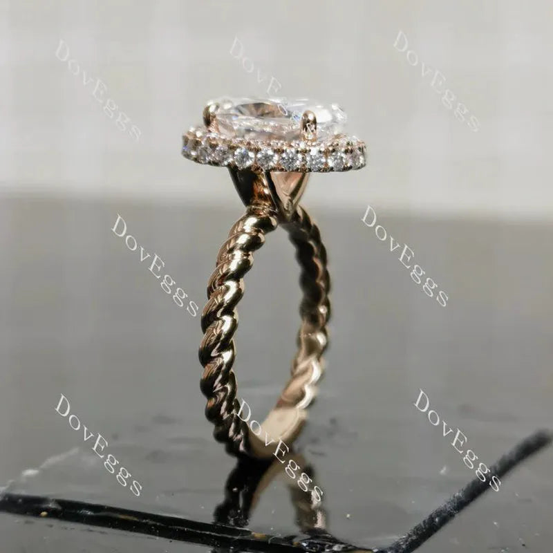 The Laura halo engagement ring semi-mount only(Exclusively to DovEggs Stones)