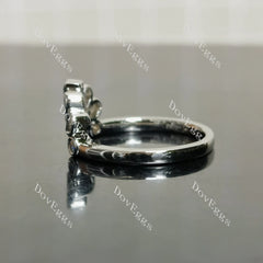 (size 9) Doveggs baguette pear round moissanite wedding band