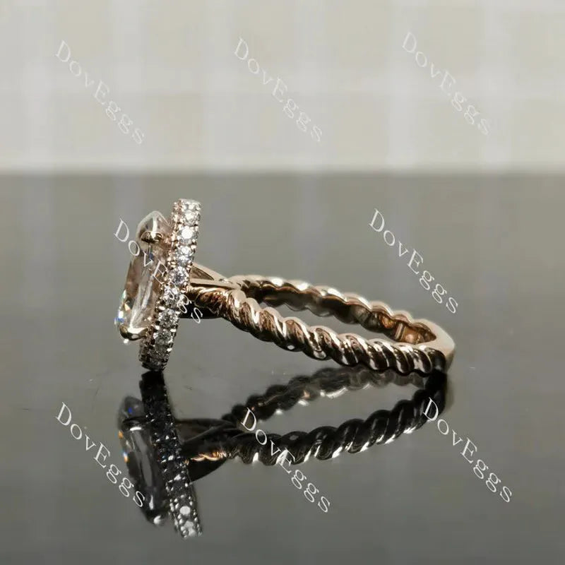 The Laura halo engagement ring semi-mount only(Exclusively to DovEggs Stones)