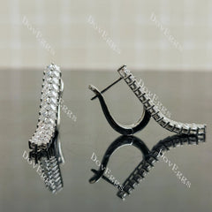 Doveggs leaf drop marquise moissanite/lab grown diamond earrings