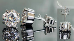 Doveggs solitaire cushion solitaire moissanite stud earrings for women