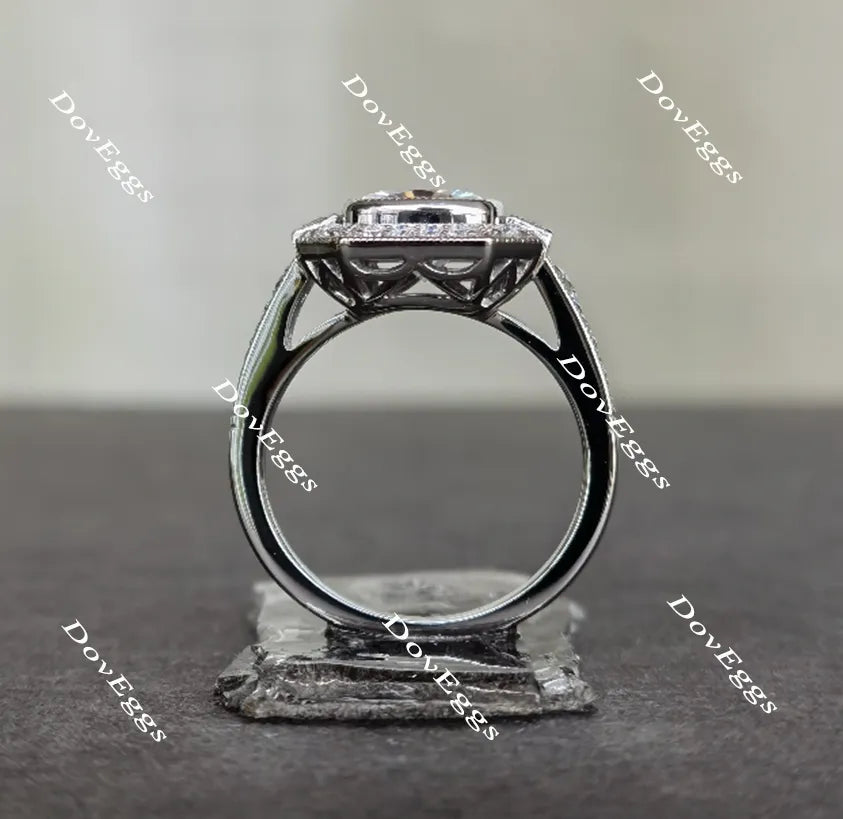 Doveggs halo moissanite engagement ring