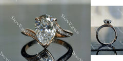 Stephanie’s Promise Pear channel Lab Grown Diamond Engagement Ring