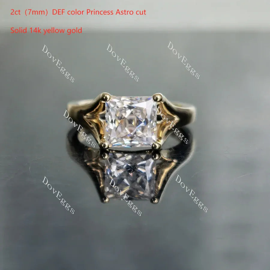 Doveggs solitaire split shank engagement ring semi-mount only(Exclusively to DovEggs Stones)