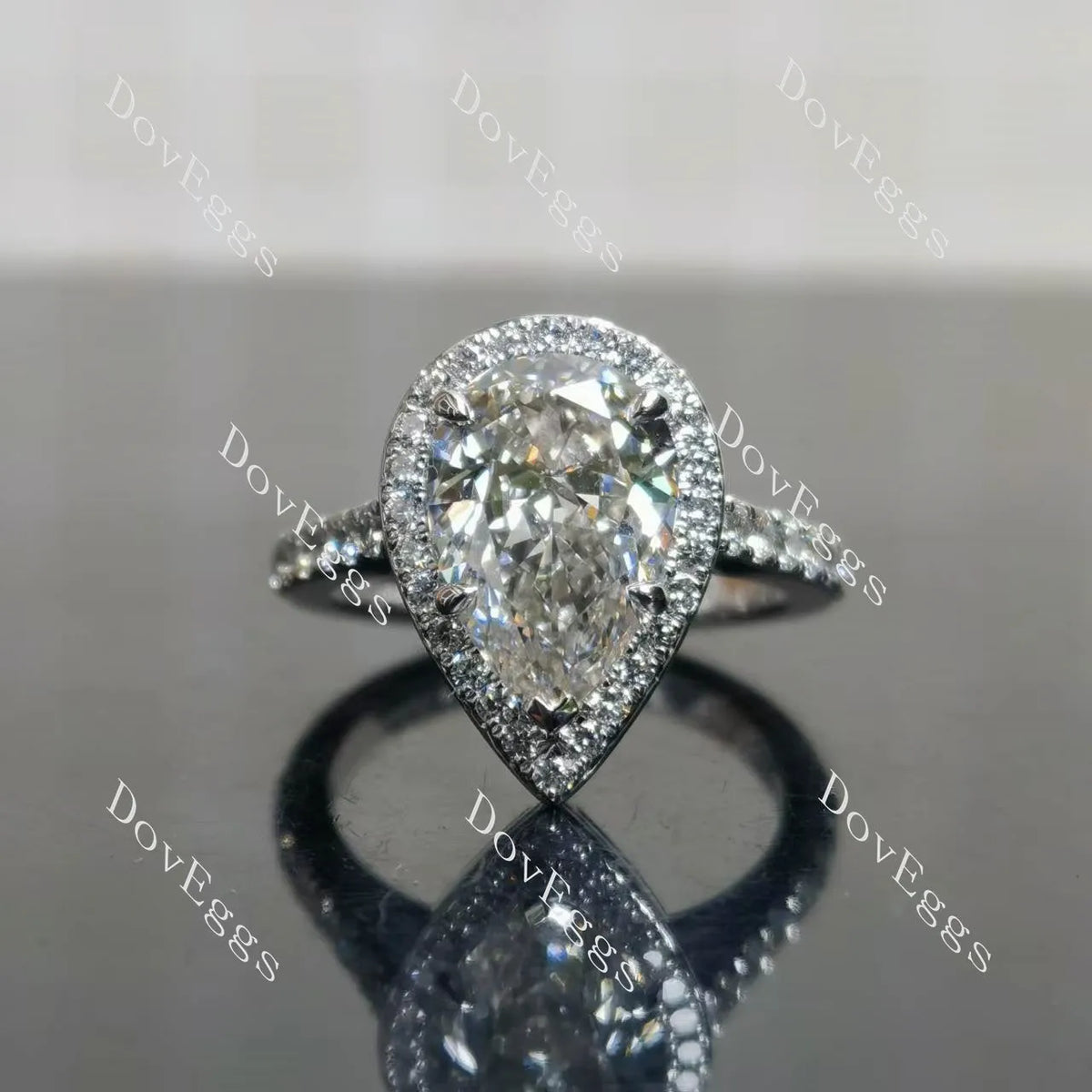 The Shana Rae vintage halo pave engagement ring only semi-mount only(Exclusively to DovEggs Stones)