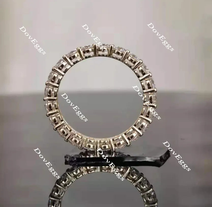 Doveggs 2-2.5 carat Eternity Moissanite/Lab grown diamond wedding band/lab diamond bands
