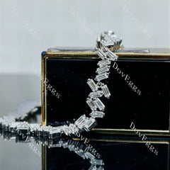 Doveggs baguette art deco moissanite bracelet