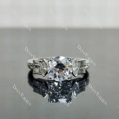 DovEggs vintage delicate side stones engagement ring semi-mount only(Exclusively to DovEggs Stones)