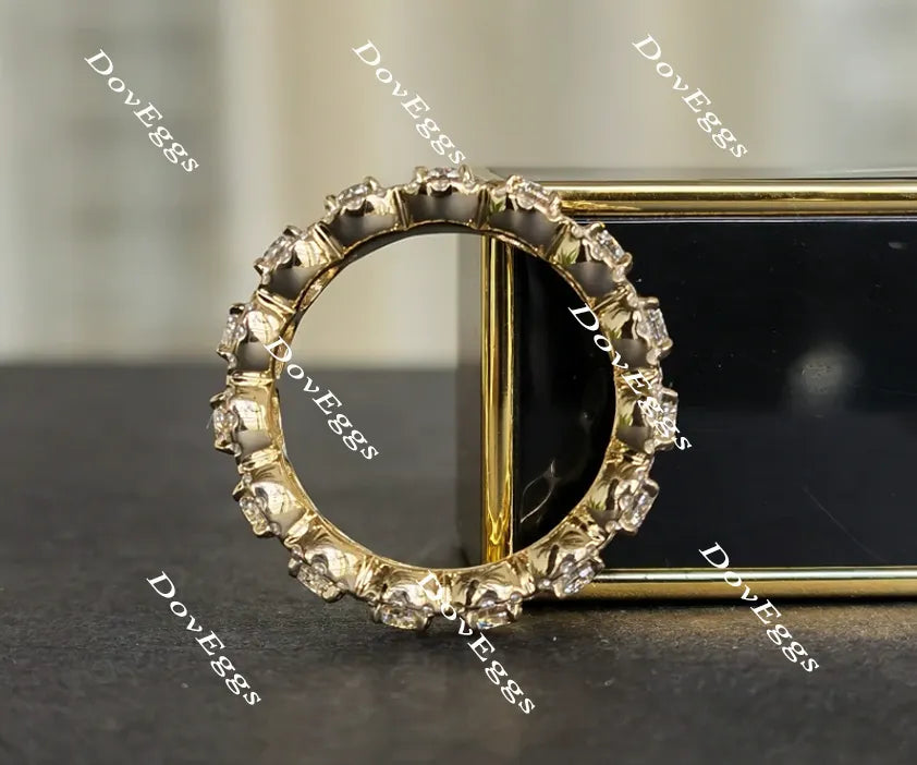 The Tamara full eternity moissanite/lab grown diamond wedding band-5.8mm band width
