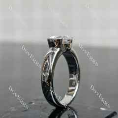 (size 6)Doveggs sterling silver 2ct Round moissanite engagement ring