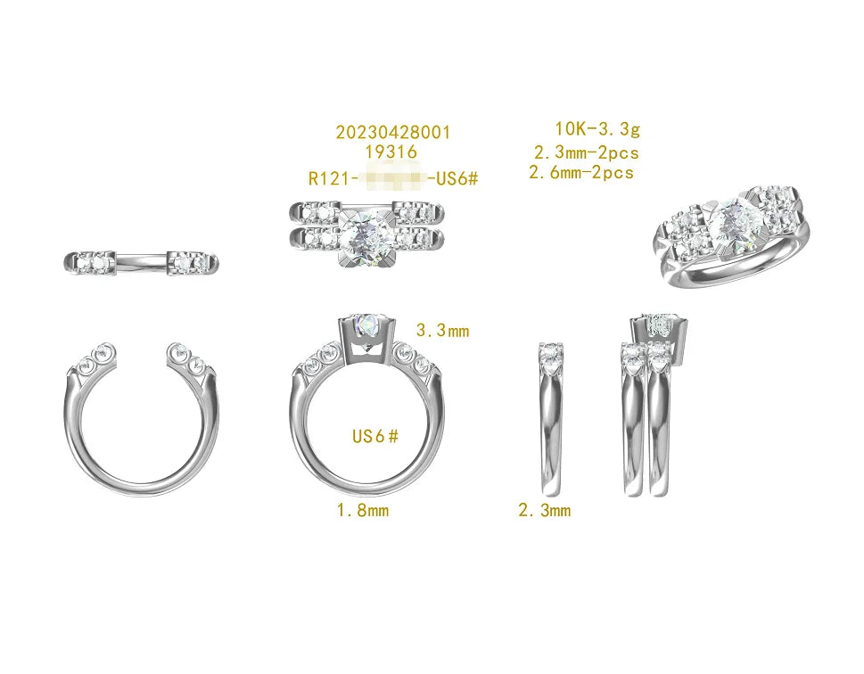 Doveggs round pave moissanite/lab grown diamond wedding band-2.3mm band width