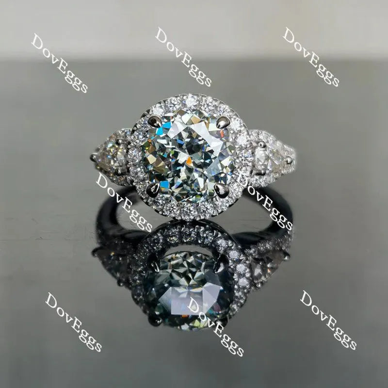 DovEggs halo engagement ring only semi-mount only(Exclusively to DovEggs Stones)
