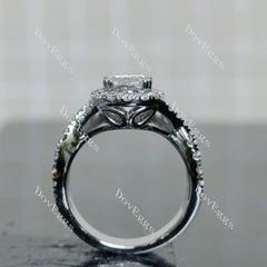 (size 7.5) Doveggs sterling silver 2.8ct Oval moissanite engagement ring
