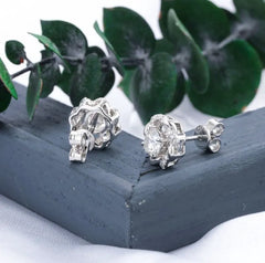 Doveggs studs push back round moissanite earrings