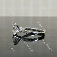 Doveggs Princess pave moissanite engagement ring