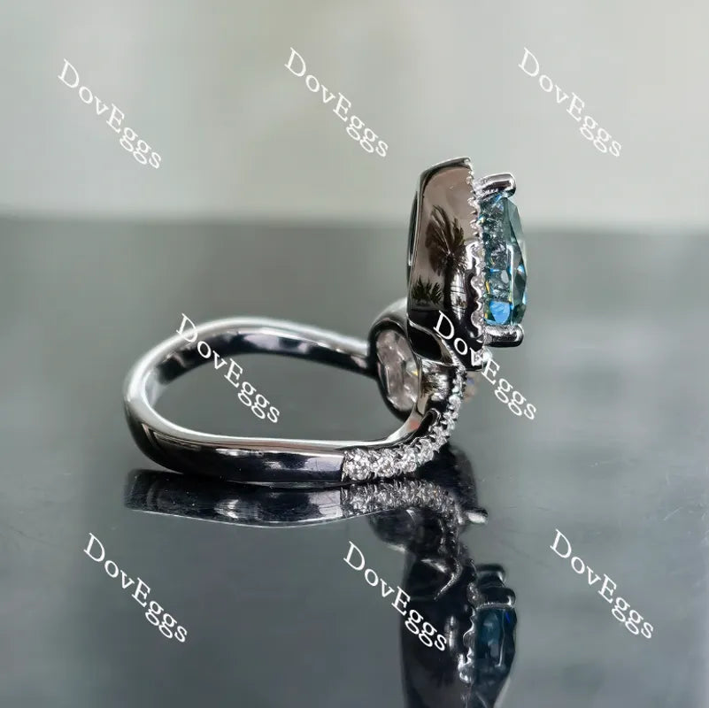 Two heart’s beat as one in memory of Robert moissanite engagement ring| Doveggs