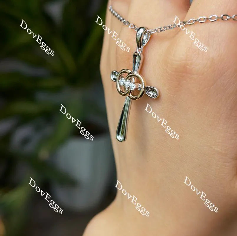 Doveggs the cross moissanite pendant necklace (pendant only)