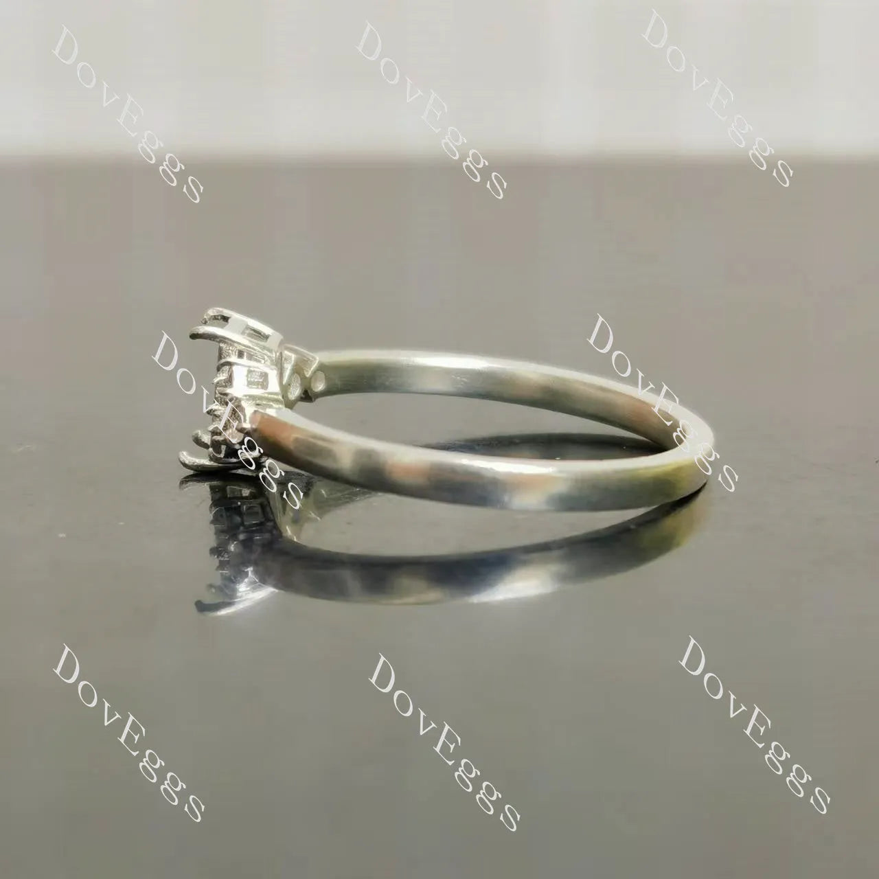 Doveggs side stones eternity engagement ring semi-mount only(Exclusively to DovEggs Stones)