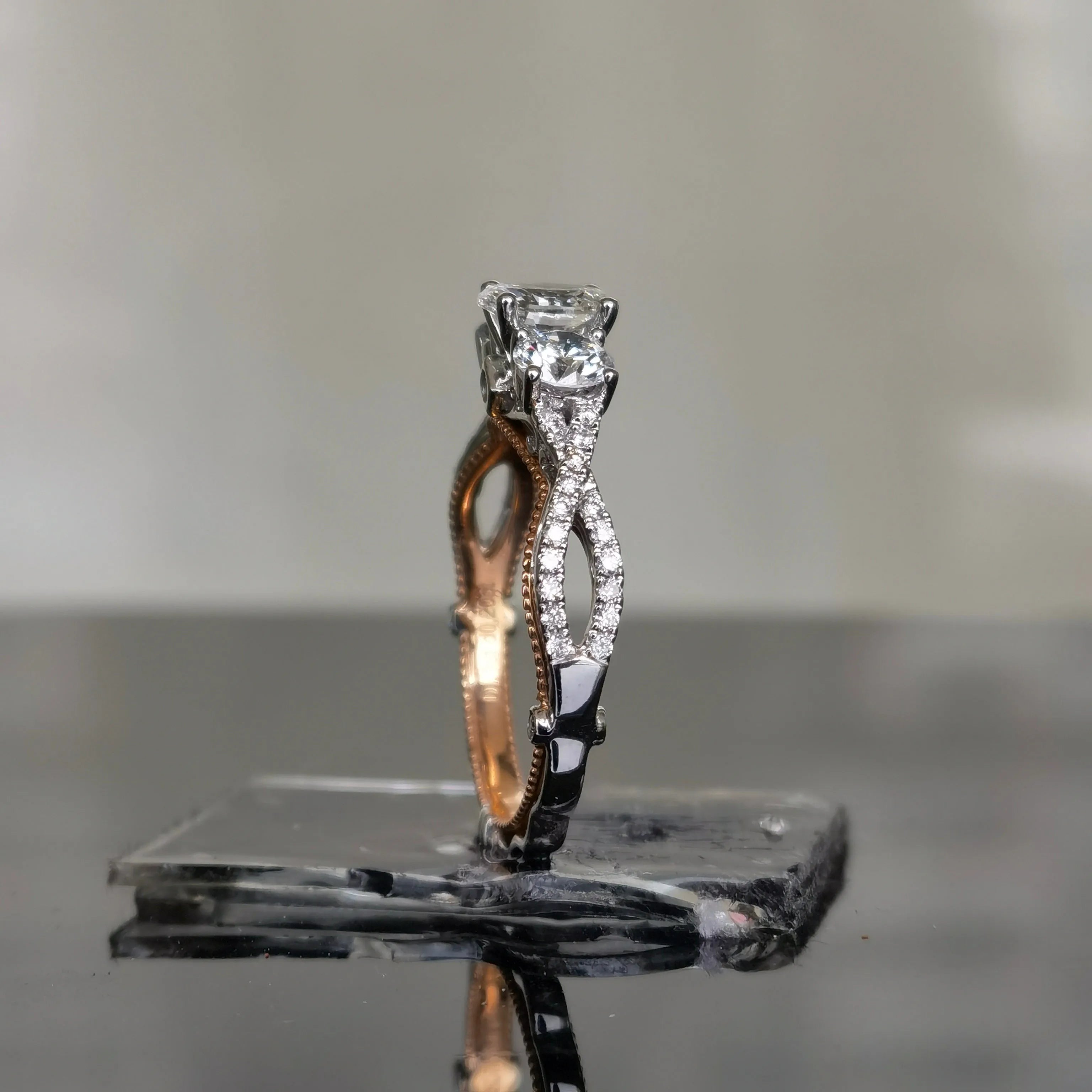 doveggs oval lab created diamond CVD engagement ring(size 7)