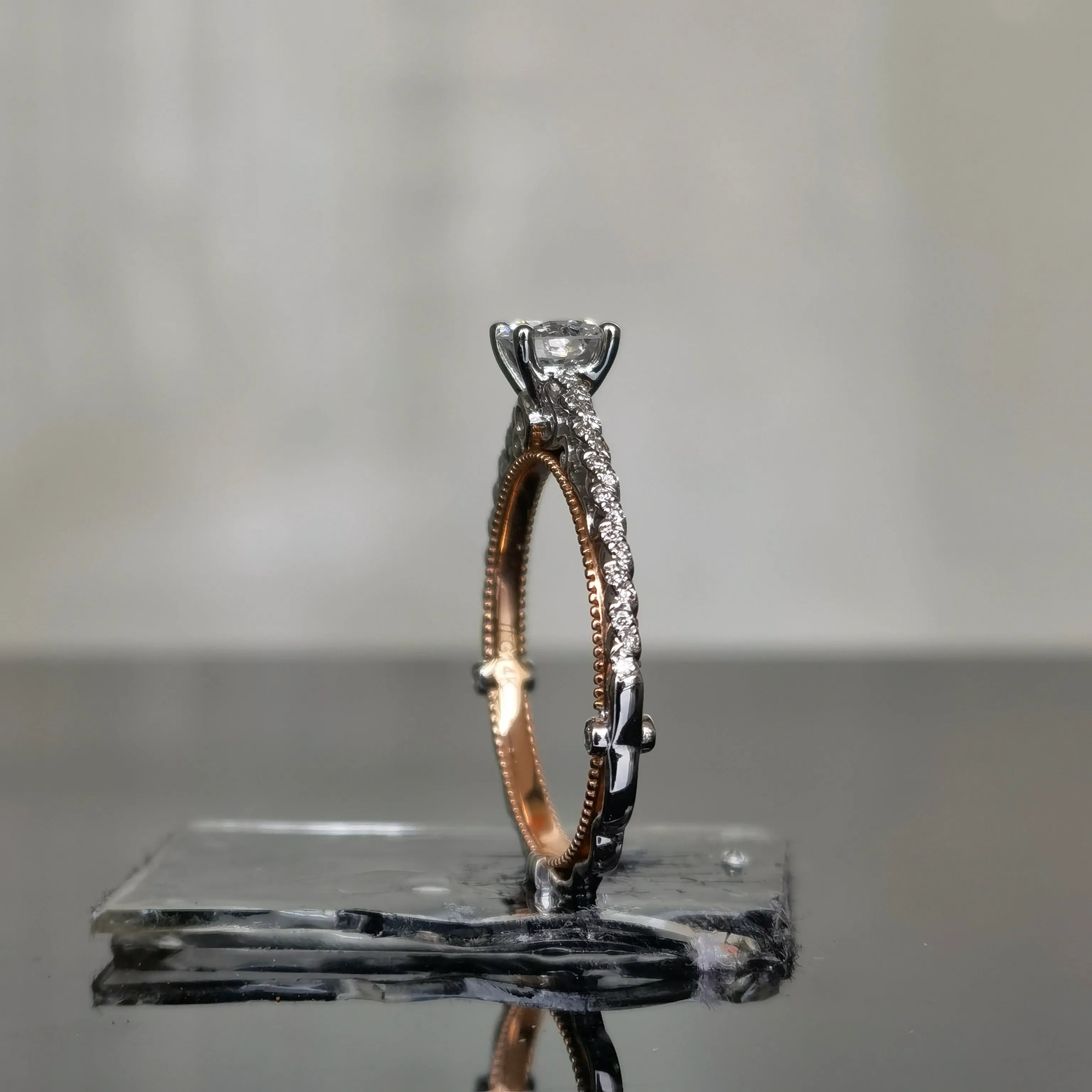 doveggs 0.5 carat round lab created diamond CVD engagement ring (size 7)