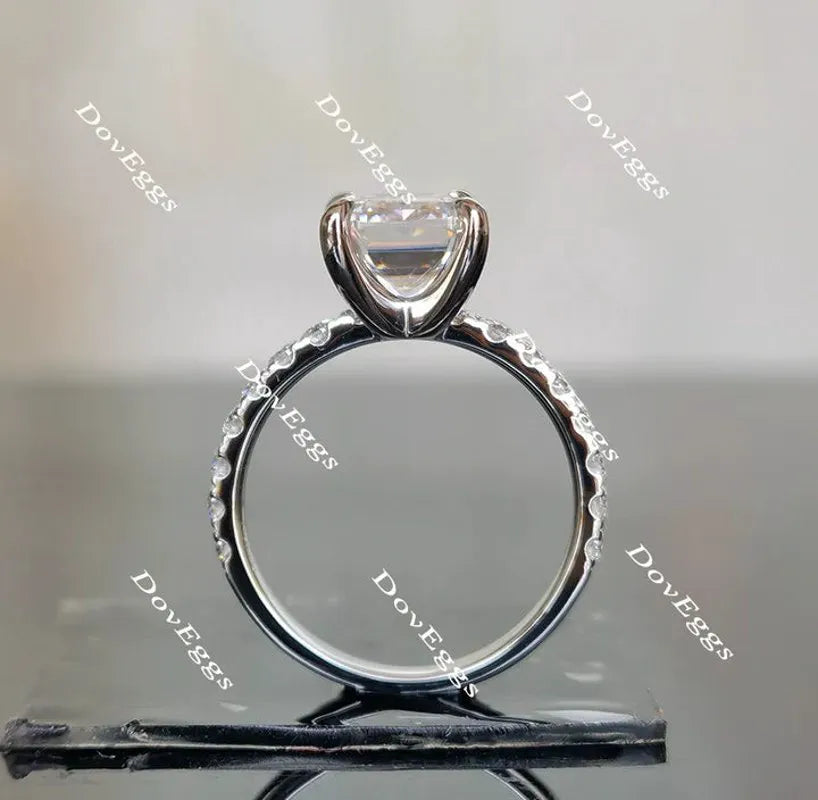 Doveggs eternity pave engagement ring only semi-mount only(Exclusively to DovEggs Stones)