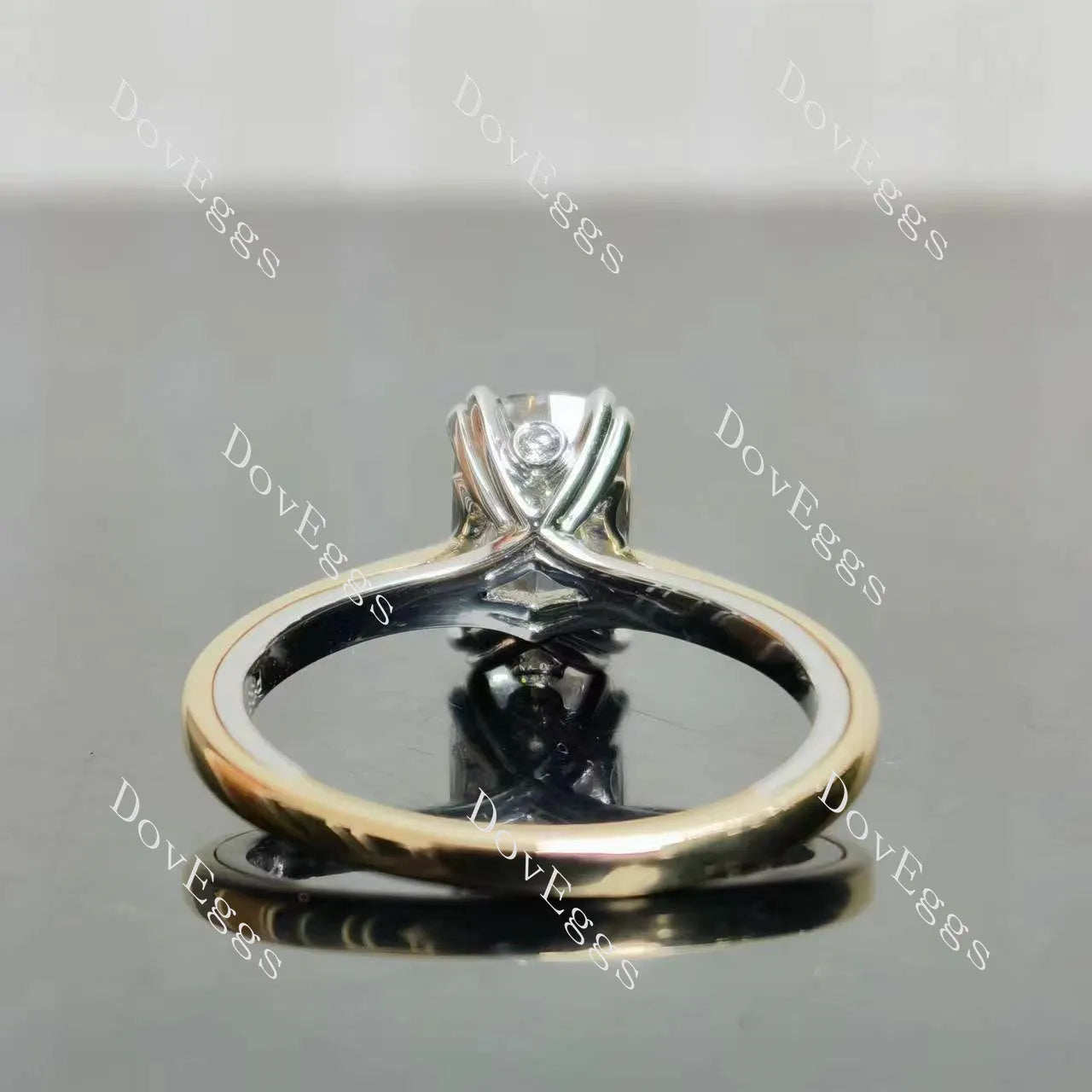 Doveggs Modified Elongated Cushion Solitaire Lab Grown Diamond Engagement Ring