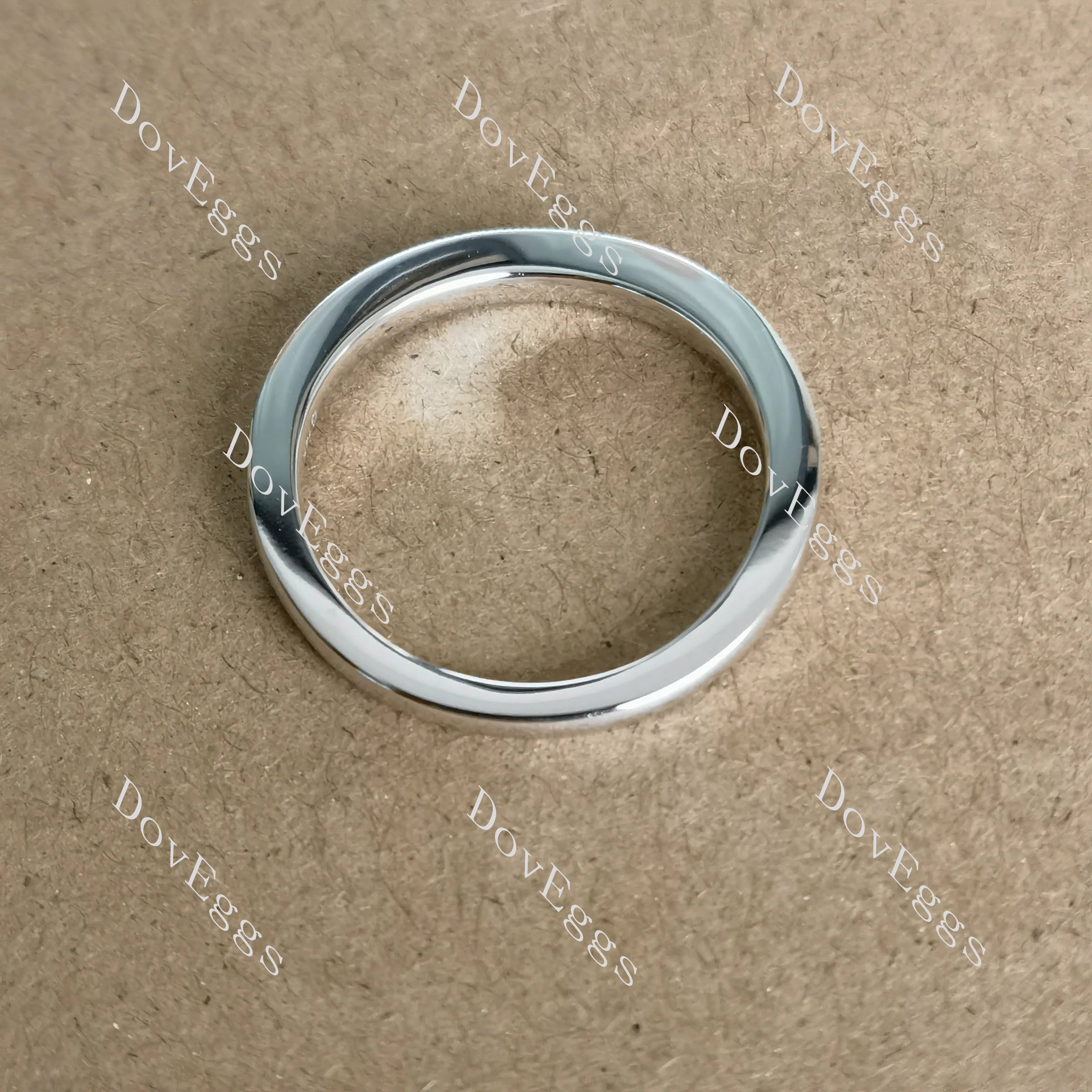 Doveggs round half eternity pave moissanite/lab grown diamond wedding band-1.9mm band width