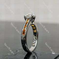 (size 6.5)Doveggs sterling silver 1.5ct Oval moissanite engagement ring