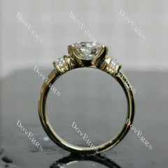 Doveggs bezel vintage engagement ring semi-mount only(Exclusively to DovEggs Stones)